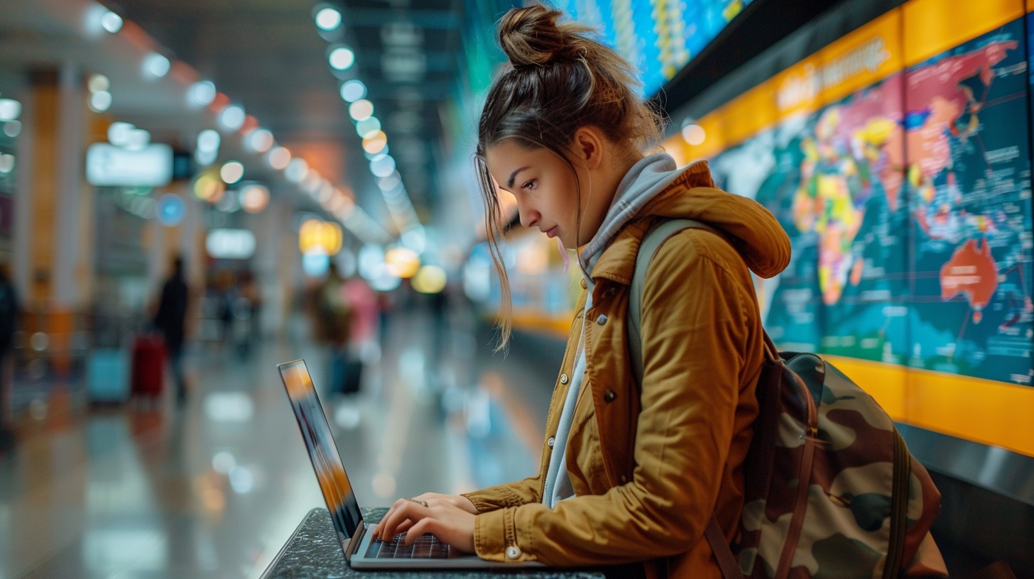 Airport and airline travel scene